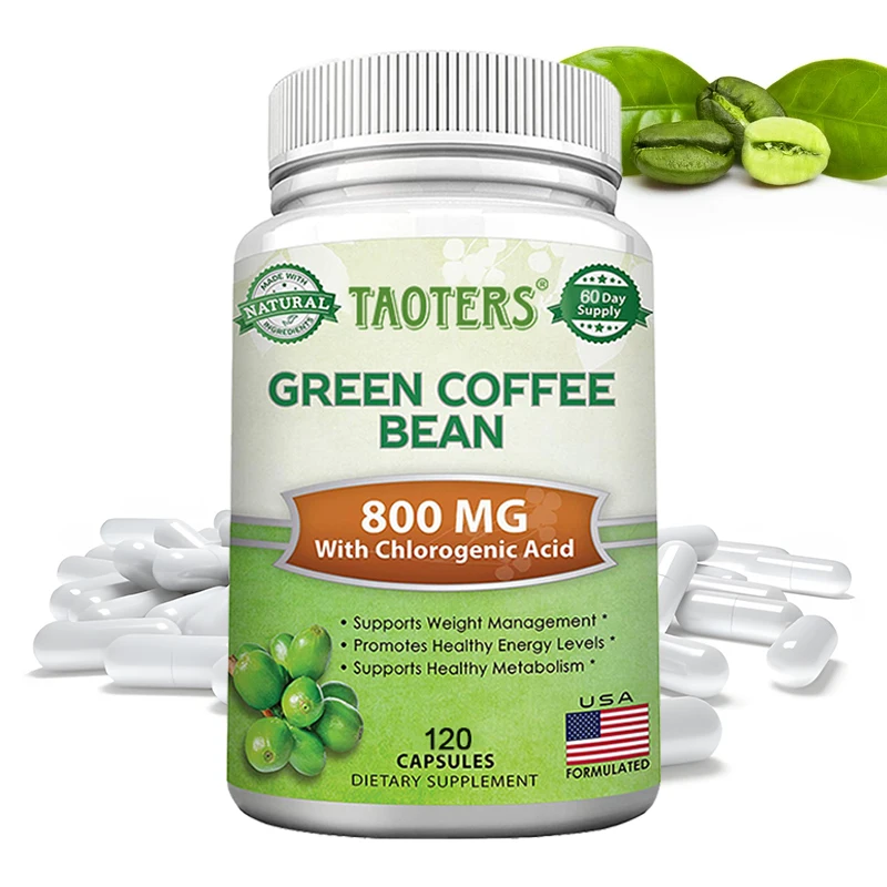 

Капсулы с экстрактом зеленых кофейных зерен 800 мг, хлорогеновая кислота, для контроля веса, сжигания жира, подавления аппетита, антиоксидант