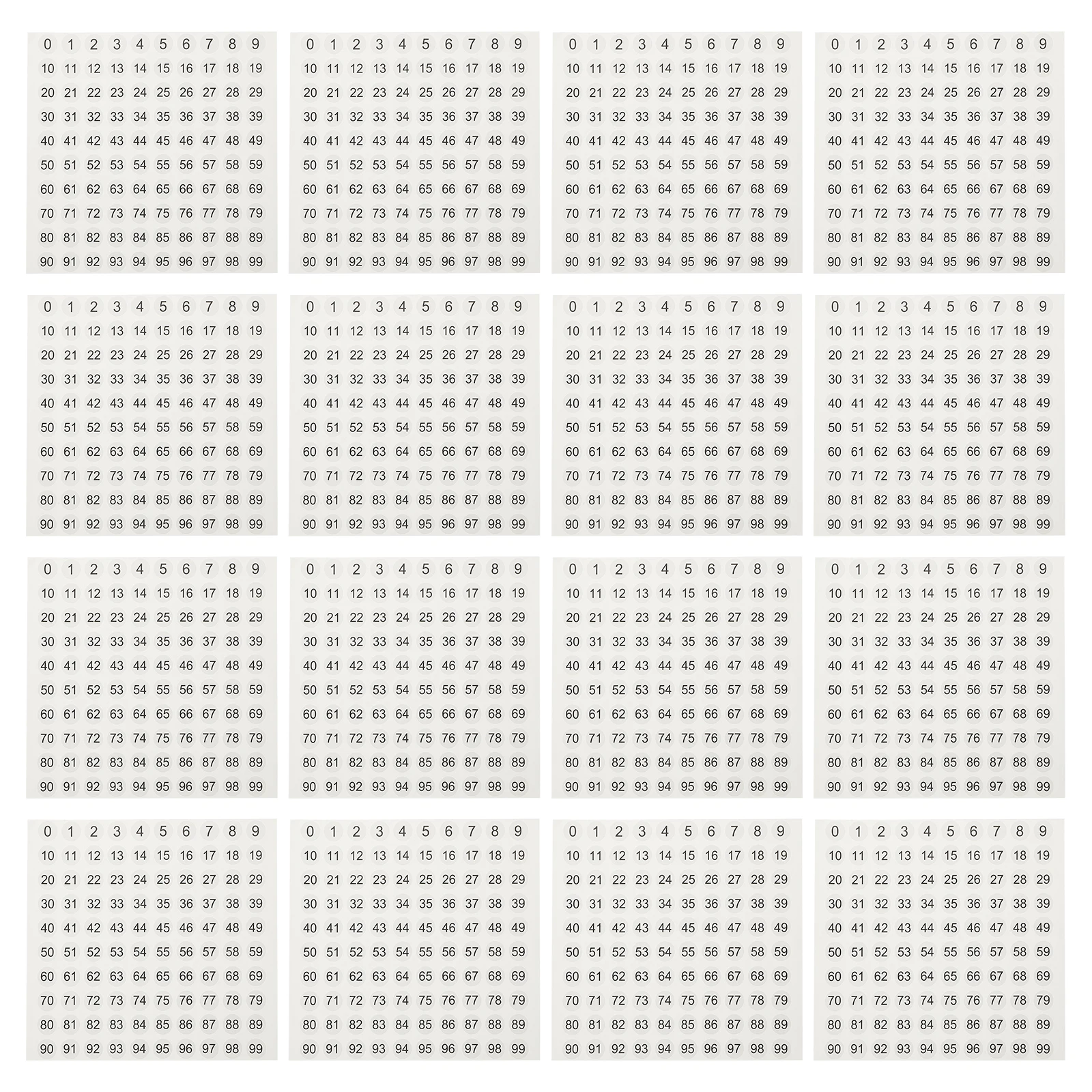 

20Pcs Adhesive Number Stickers Multi-Use Marking Tool for Home Classification Storage Box Labels Adhesive Number Stickers