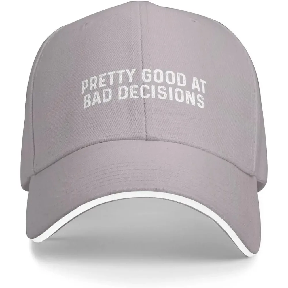 Pretty Good at Bad Decisions Hat for Women Baseball Hats Funny Hat