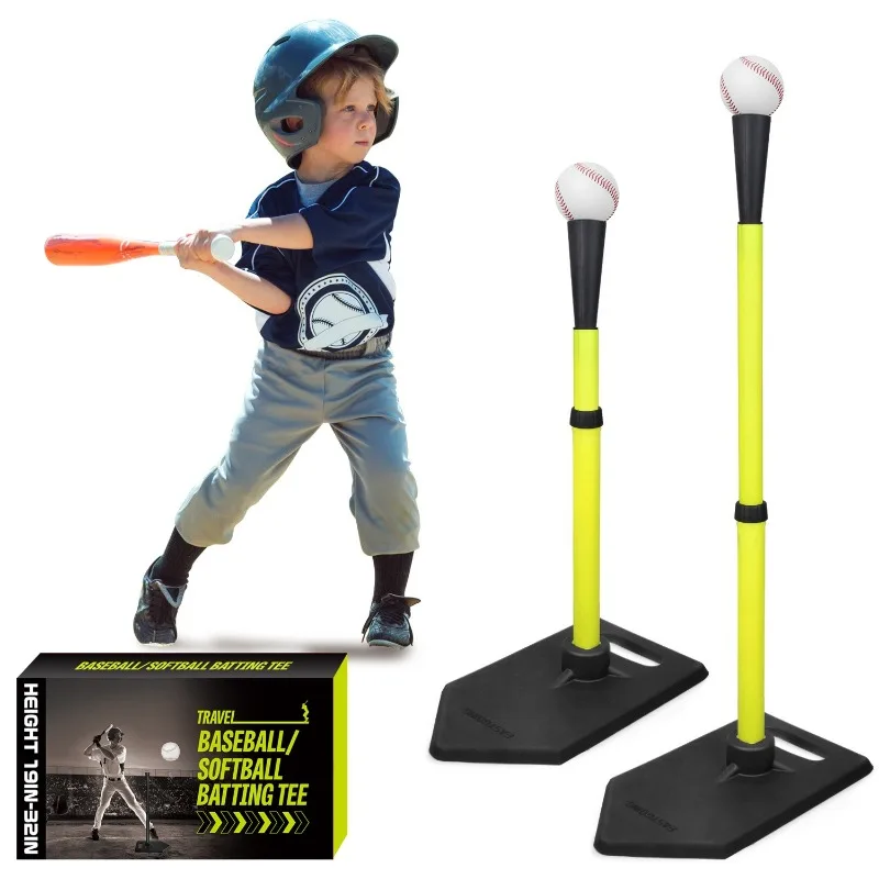 Adjustable Height Baseball Softball Batting Tee Portable Hitting Practice Training Stand