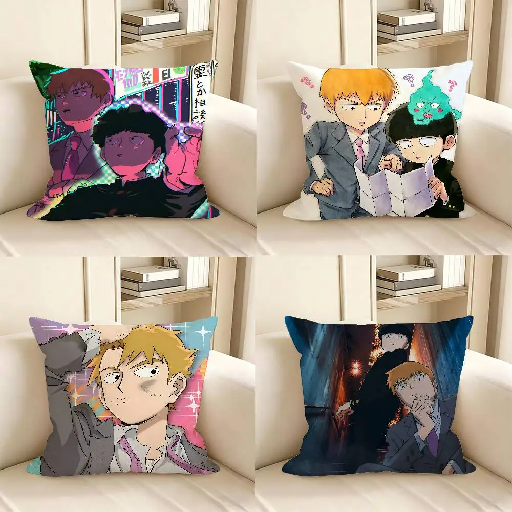 1pc Anime Shigeo Kageyama Arataka Reigen Teruki Pillow Case Fashion Square Pillowcase Bedroom Sofa Room Ins Decoration Leisure