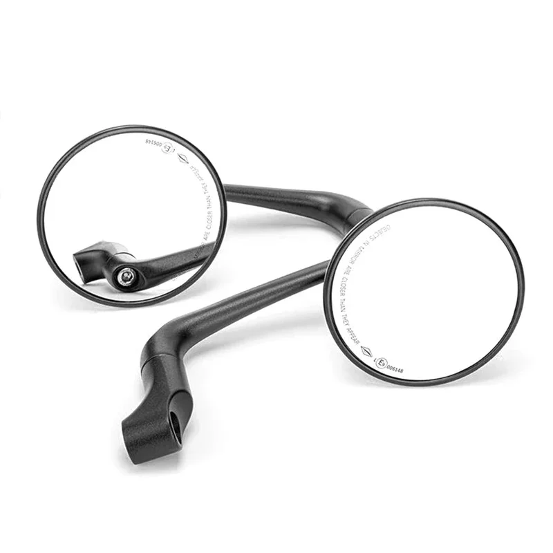 E-Mark Motorcycle Rearview Mirrors 8/10MM Retro Round Side Mirror Universal for Yamaha MT03 MT07 MT09 NVX155 Tenere 700 Fazer250