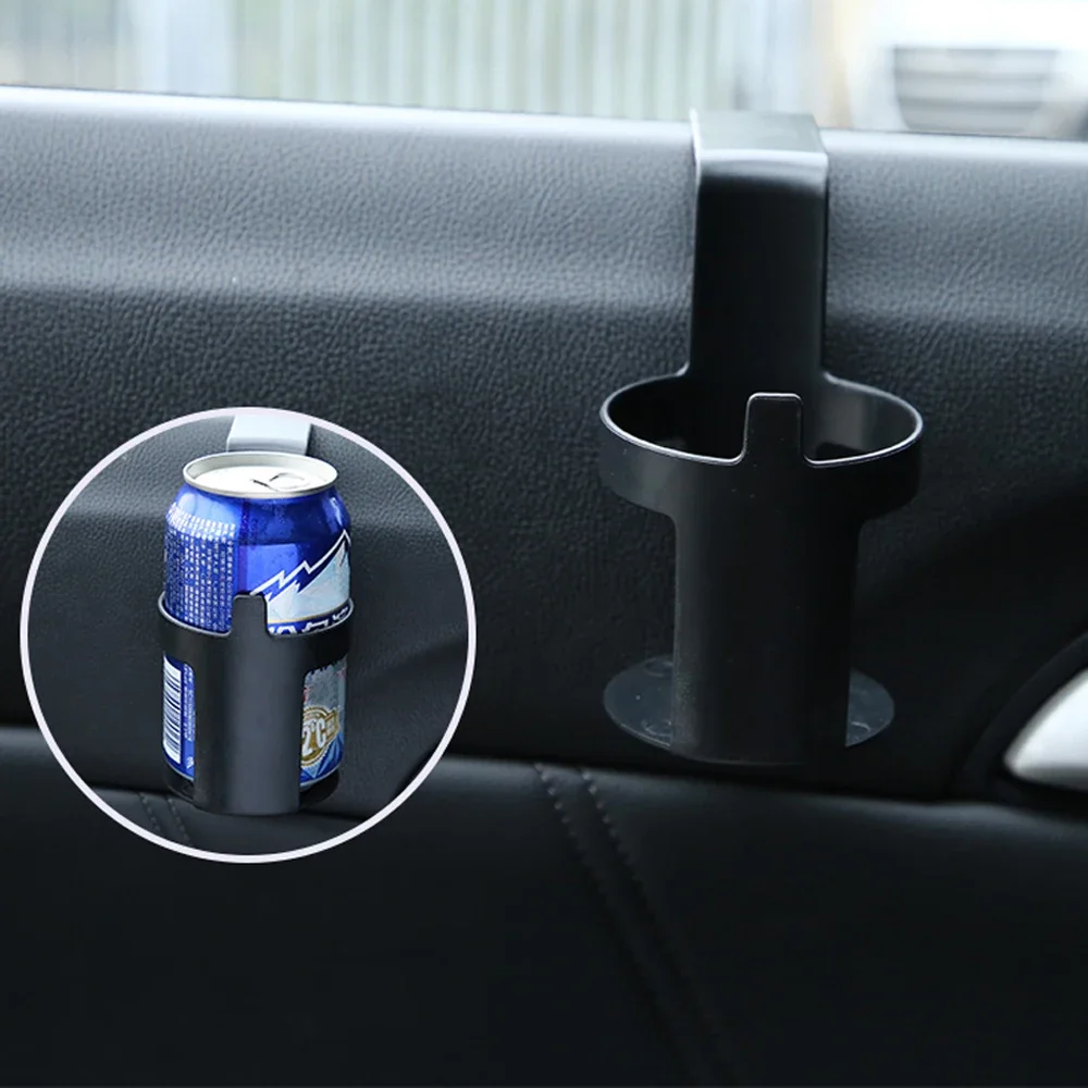 1pc Black Cup Can Water Bottle Holder Drink Juice Box Holders For Car Truck Auto Interior Window Dash Mount Accessories