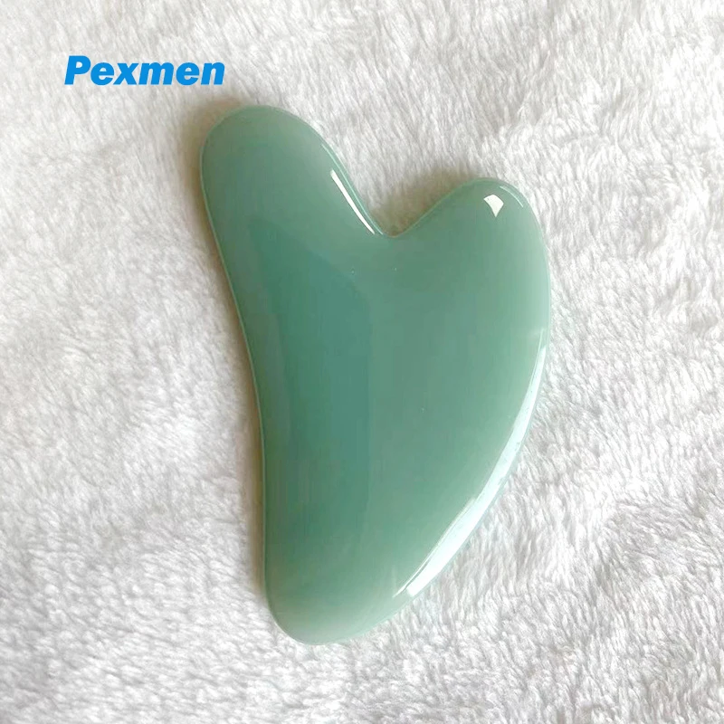 Pexmen غوا شا كشط أداة تدليك الراتنج الطبيعي غواشا أداة طقم أدوات مساج للوجه الظهر والرقبة الإصدار تقليل آلام العضلات