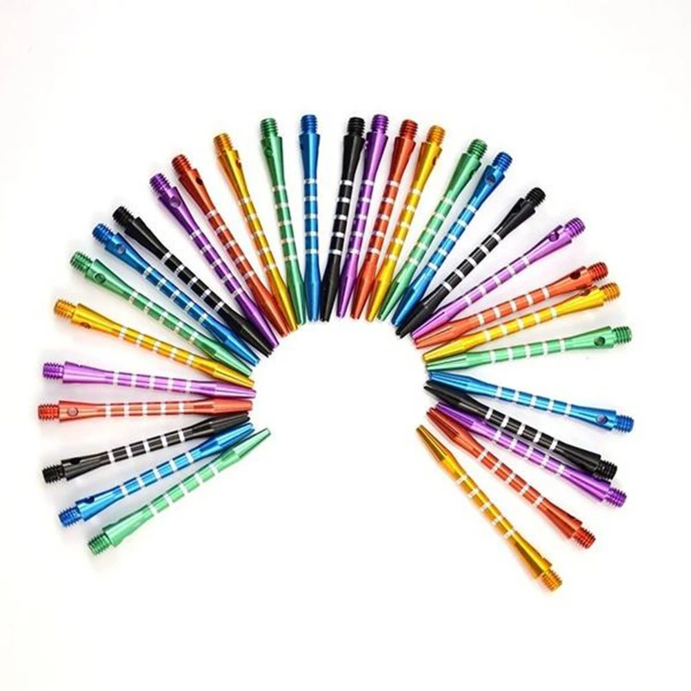 

9 pcs Aluminum Alloy Shafts Medium Stems Multicolor Screw Thread Fit 4.5Mm Tips Durable Sport