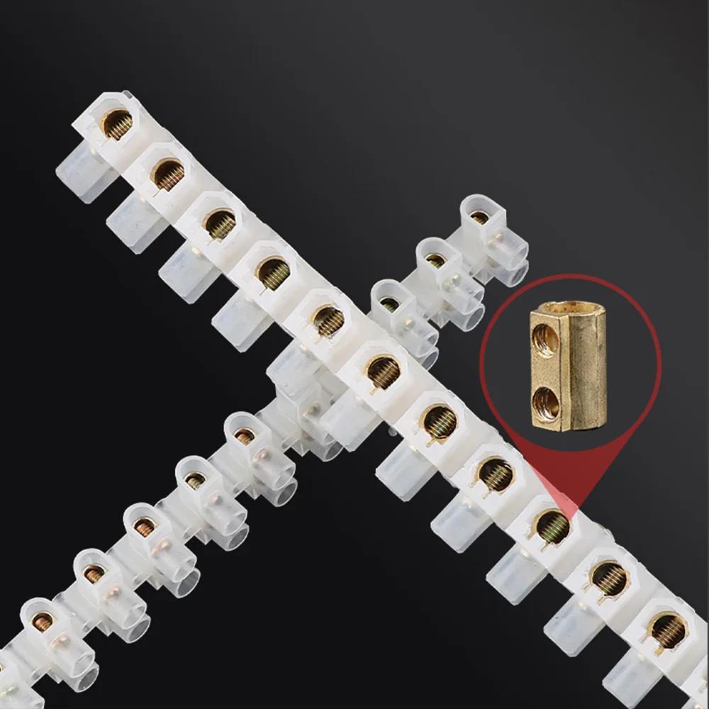 Electrical Screw Terminal Block Strip Fix Insulated Barrier Strip Wire Connector Cable Contact Diy Electronic Electric Connector