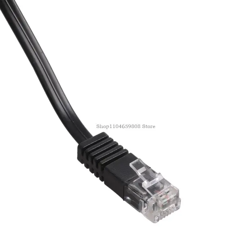Long 1.75m USB C 5V to RJ11 12V Power Supply Cable with 90 Degree Bend for Tight Space in Vehicles