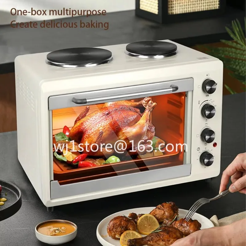 Versatile 48L Luxury Portable Electric Oven and Air Fryer and Toaster for Home Use with Visual Window