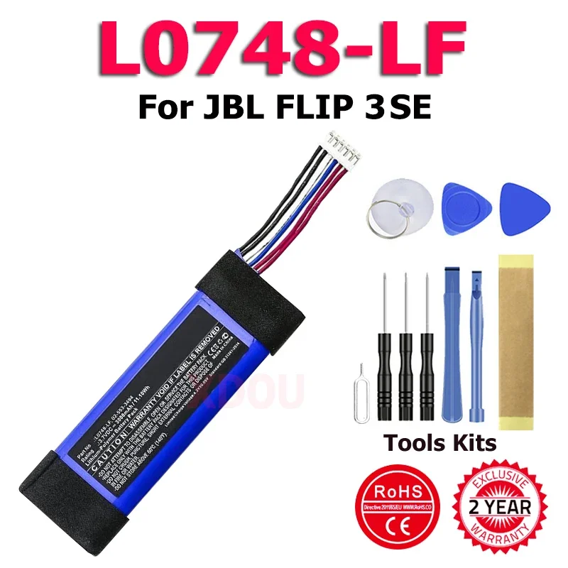 Xdou neue L0748-LF ersatz batterie für jbl flip3 se batteria + free tools