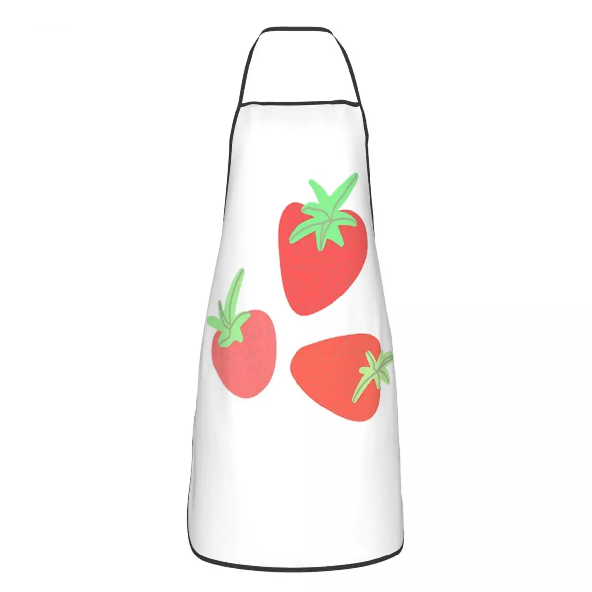 Cute Strawberries Aprons Chef Cooking Baking Tablier Sleeveless Bib Kitchen Cleaning Pinafore for Women Men Painting