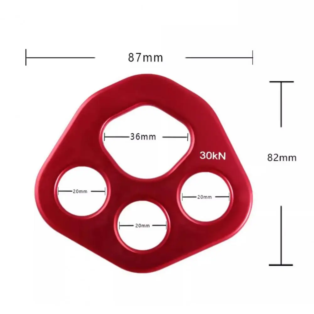 Rigging Plate 4-Hole 30KN Aluminum Alloy Force Plate Mountaineering Expansion Rope Splitter Rigging Climbing Accessories view 6