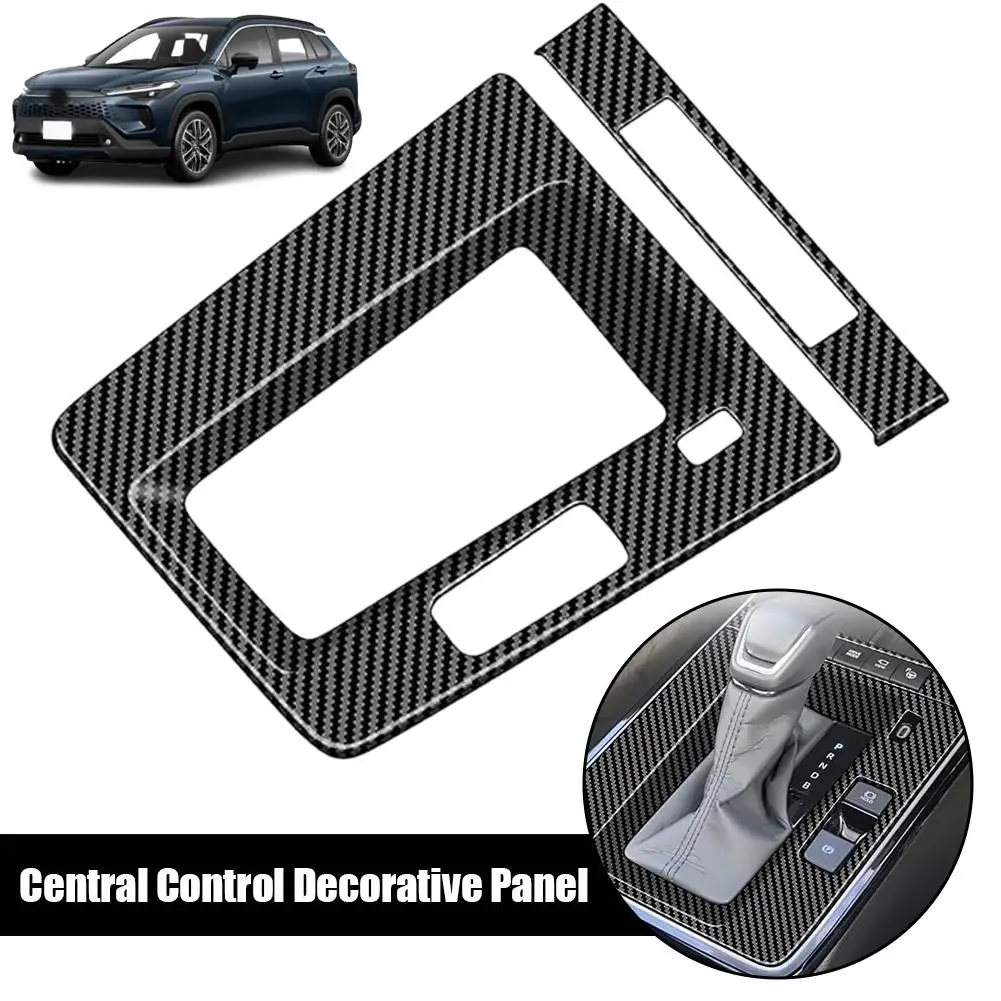 

Central Control Decor Panel Carbon Fiber Interior Car Gear Shift Panel Frame Stickers Trim Cover For Corolla Cross ZVG13 ZV R9P2