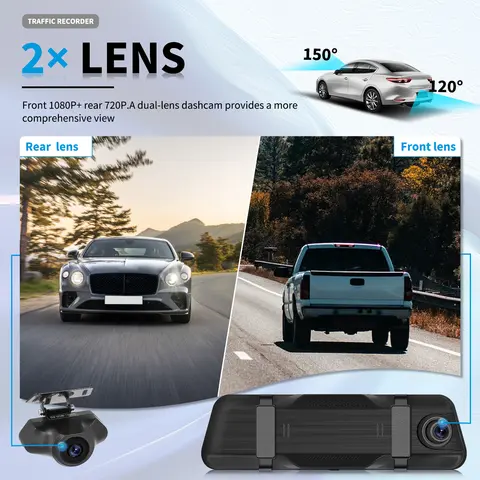10 best sales rearview mirror dual channel recorder - №7