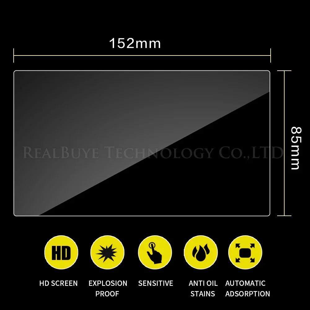 Tempered glass for Car GPS Navigation Multimedia Screen 152*85MM 152*91MM 153*85MM 154*86MM 154*92MM 155*81MM 155*91MM 165*99MM