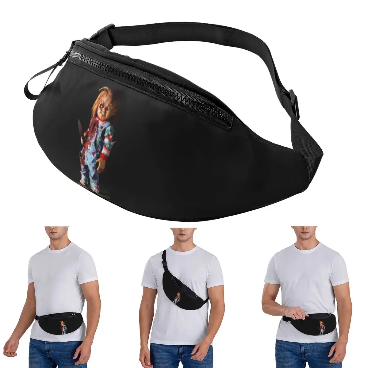 

Crossbody Waist Bag Good Guys Child's Play Chucky Men Women Fanny Pack Travel Running Money Phone Pouch