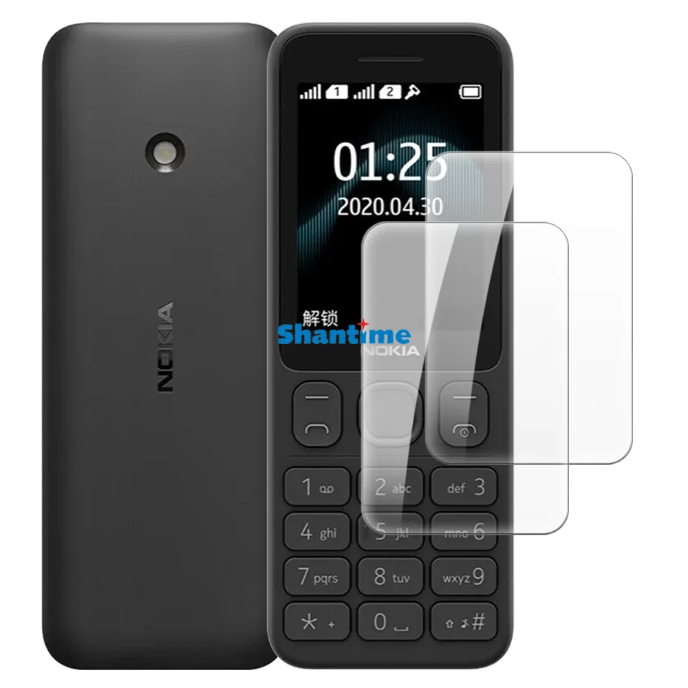 Soft Case + 2 Pack Tempered Glass Screen Protectors for Nokia 125 2020,150 2020 Full-Body Protection