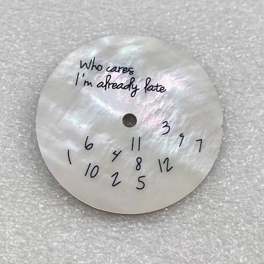 28.5mm Shell Watch Dial Fit for NH35 Movement English Numbers Modified Dial DIY Watch Face Accessirues