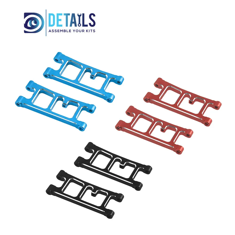 Hobby Details Aluminum Rear Lower Arm Set For ARRMA 1/18 MOJAVE Upgrade Parts 2pcs A：Blue silver B：Red silver C：Black silver