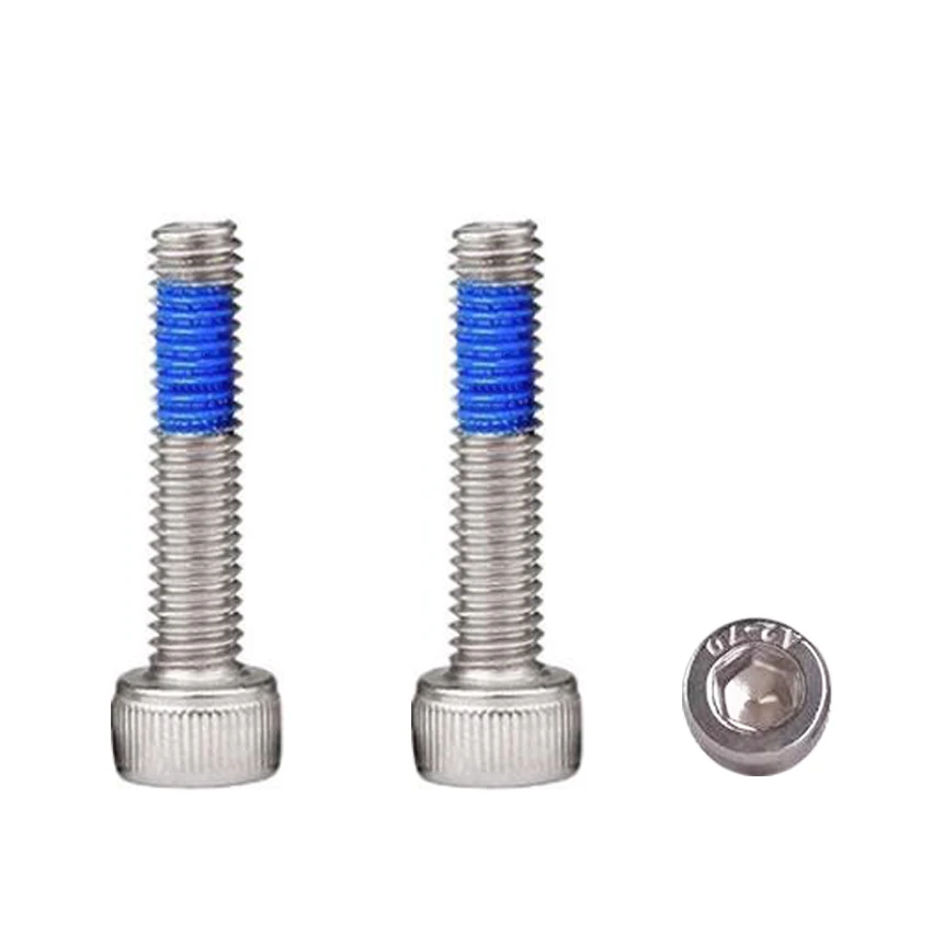 DIN912 M3/M4/M5/M6/M8/M10/M12 304 Stainless Steel Anti-Loose Anti-Skid/Full Hex Socket Head Cap Dispensing Glued Screw Bolt