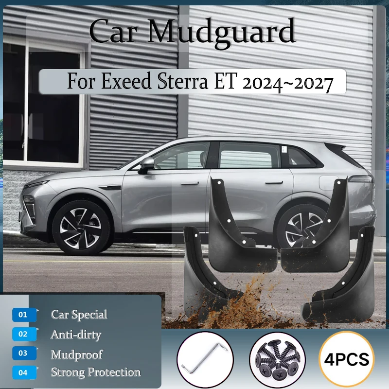 

Car Mud Fender For Exeed Sterra ET Exlantix ET 2024 2025 2026 2027 Antifreeze Mudguard Flare Splash ABS Mudflap Auto Accessories