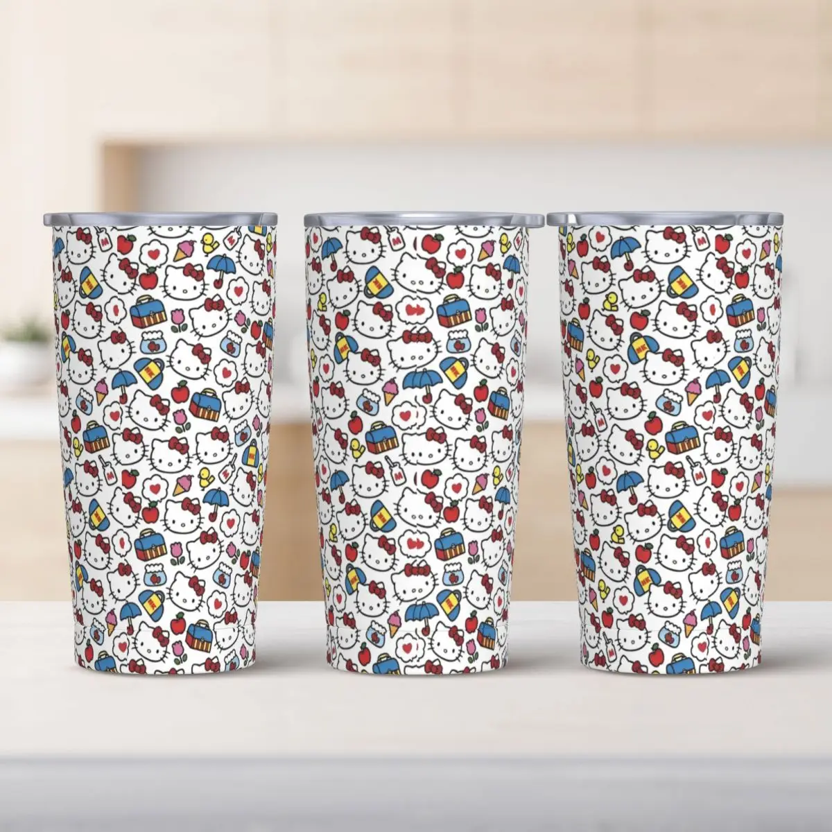 Hello Kitty Stainless Steel Tumbler Driving Mugs Cup Large Thermal Cups Keep Heat Cold Drink Milk Tea Water Bottle