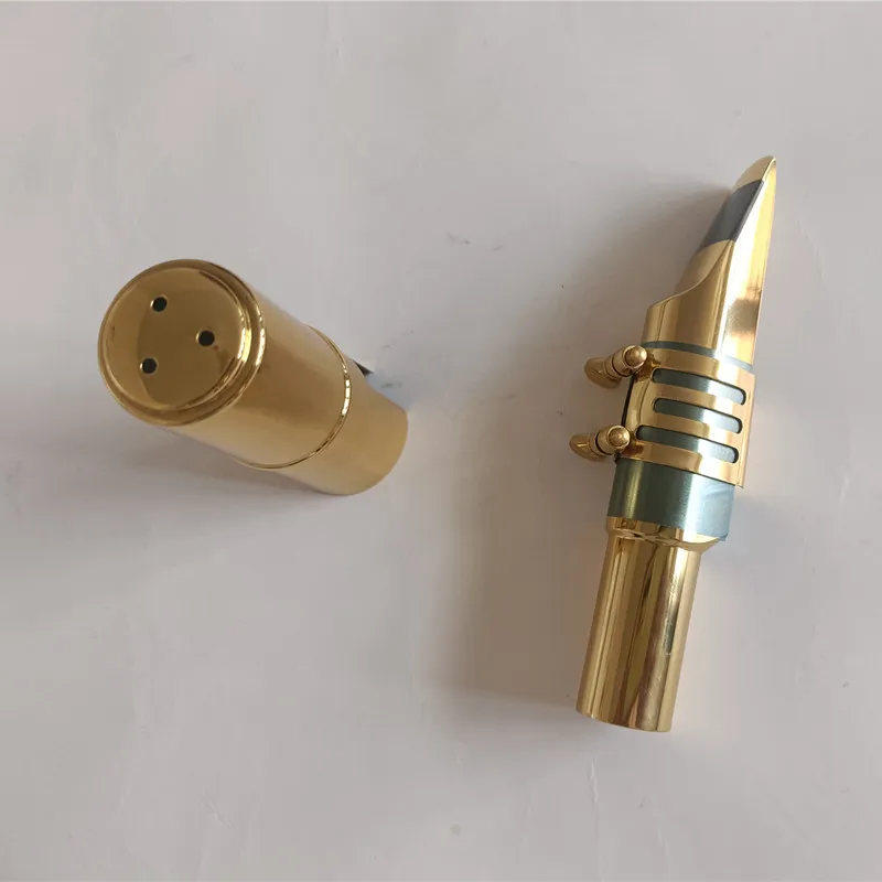 Gold-plated brass E Flat Baritone Saxophone mouthpiece 5-9