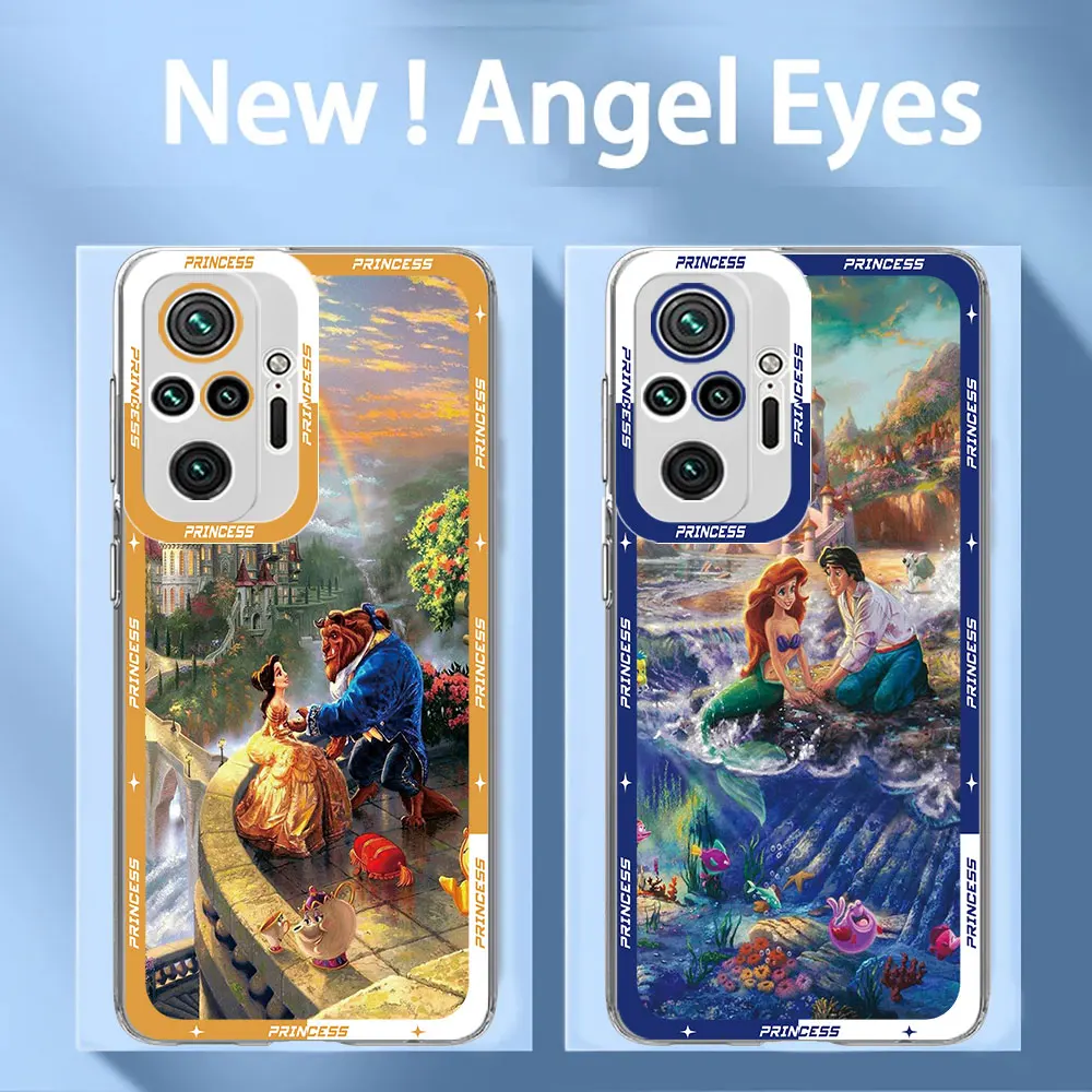 Case For Xiaomi Redmi 11 10 12 Pro Plus 13 9S 12S 10S 11S 11 Lite 11T Angel Eye Phone Cover Disney Princess Ariel Belle Limpar