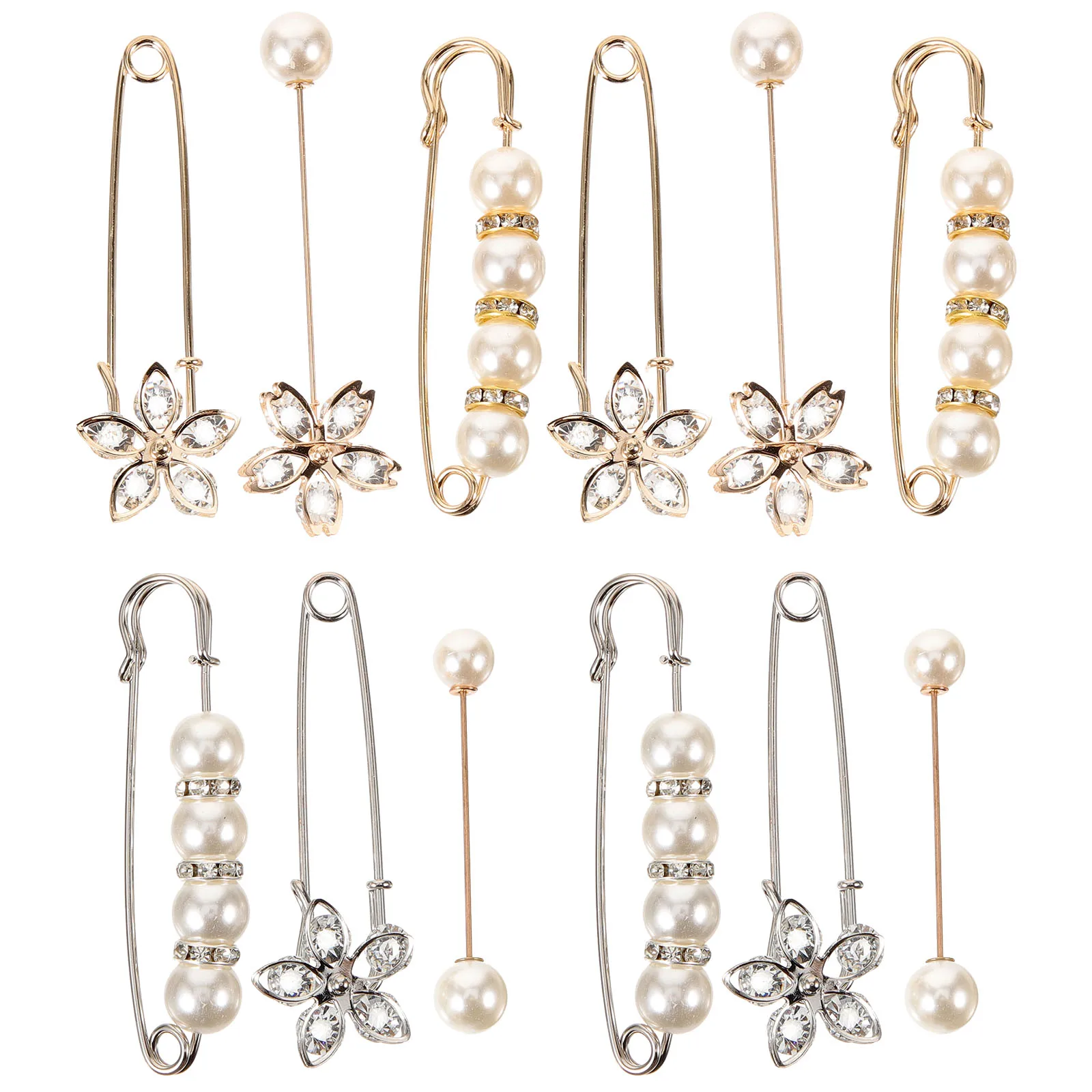 

12pcs Anti Exposure Brooch Pins for Women Alloy Safety Pin Dress Pants Waist Tightener Fashion Clothing Accessories