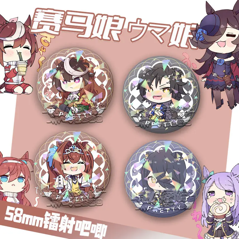 Umamumume-broche de bolsillo bonito Derby Tokai Teio Fuji Kiseki, Pin de solapa, botón suave de recuerdo, decorativo, 2025