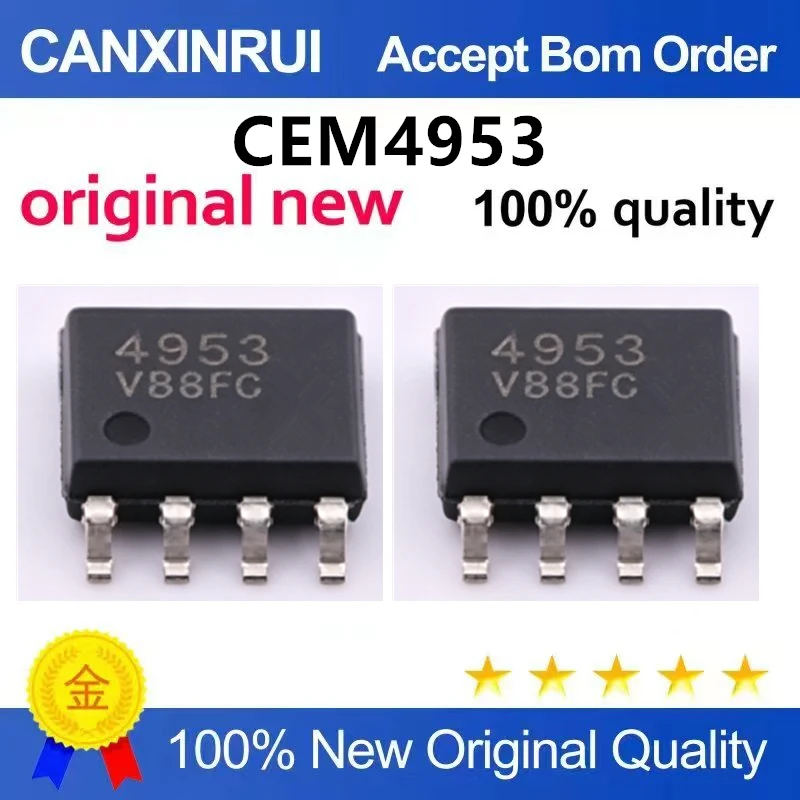 （5pcs-10pcs）Brand new original CEM4953A silk screen 4953A SOP-8 30V 4.5A MOSFET