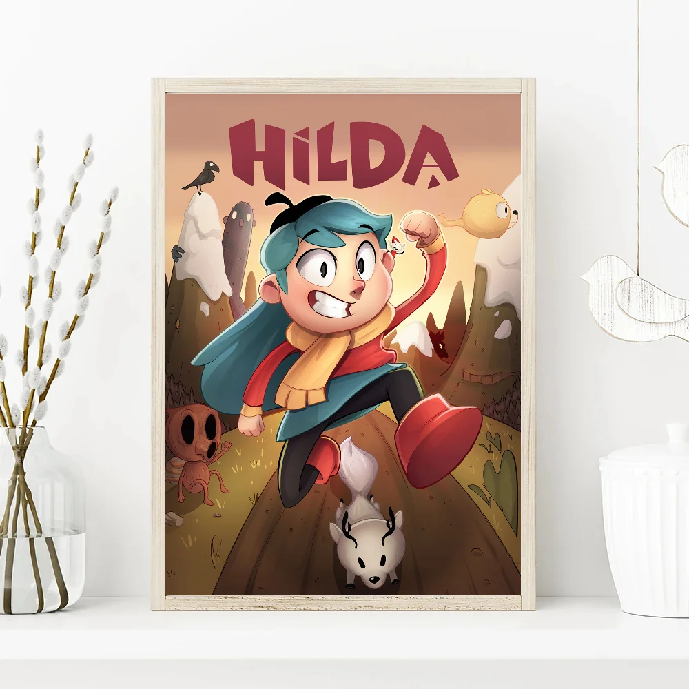 H-Hilda cartoon girl Good Quality Prints and Posters HD Quality Poster Wall Art Painting Study Home Decor