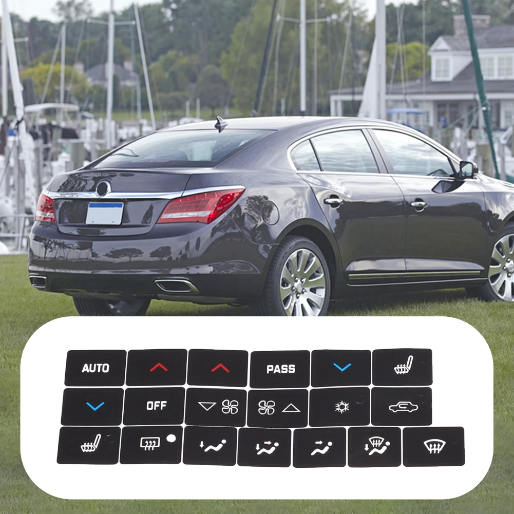 Interior Sticker Repair 1pc Button Climate Control Decal Sticker For Buick Lacrosse 2005-2009 High Grade Vinyl