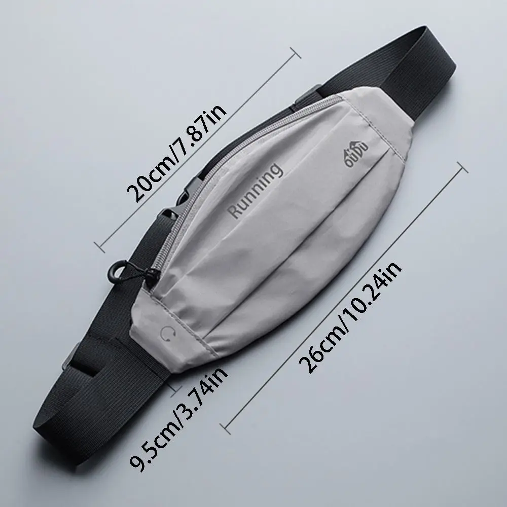 7 بوصة حقيبة جري عاكسة للماء مرونة الرياضة الخصر حقيبة سعة كبيرة خفيفة الوزن حقيبة الهاتف المحمول المشي لمسافات طويلة #6