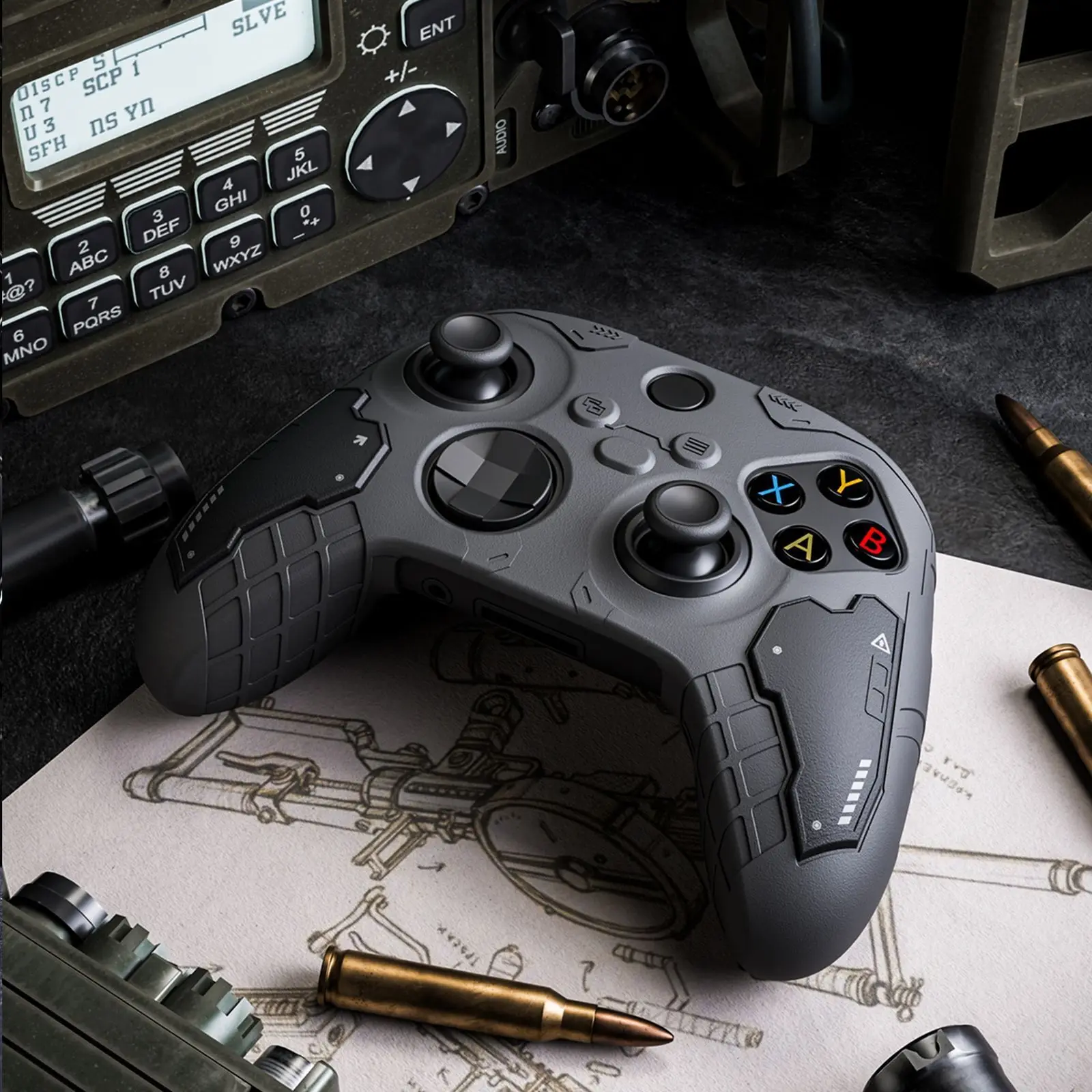 Zestaw uchwytów do kontrolera taktycznego GeekShare G.S.TAC kompatybilny z kontrolerem Xbox Series X/S z 2 nakładkami na kciuki