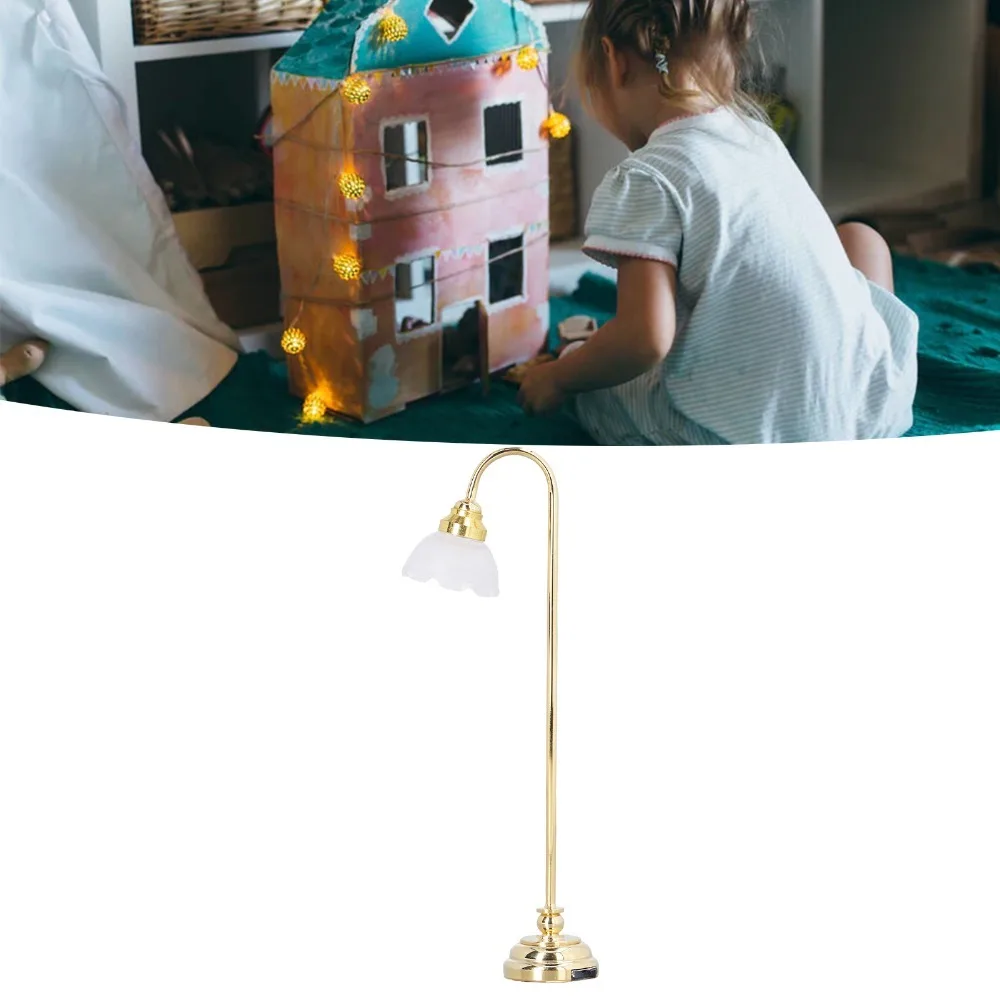 Miniature 1/12 Scale Dollhouse Floor Lamp Miniature Design Tabletop Decor Miniature Floor Lamp Scale Furniture Home Decor