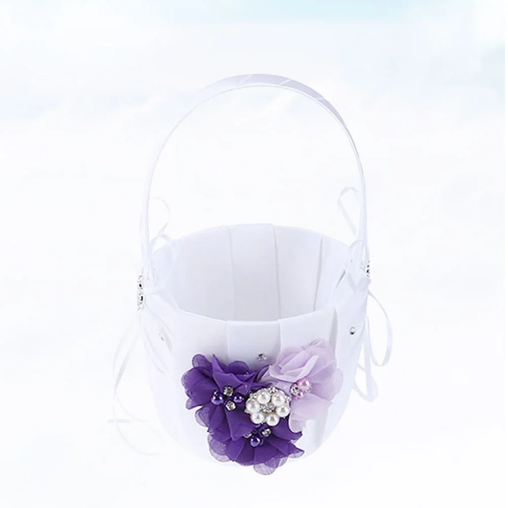 Wedding Ceremony Decorations Flowers Basket Beautiful Baskets for Bride Indoor Girl