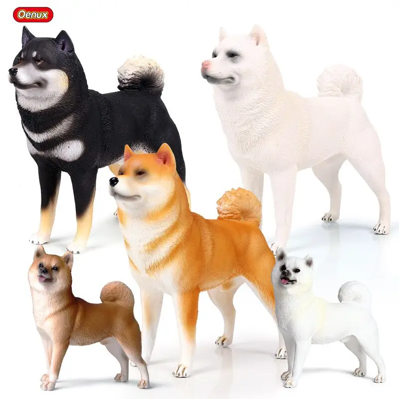 Oenux-Figurines d'action classiques en PVC pour enfants, Shiba Inu japonais, modèle animal Kawaii, grand chien de compagnie, jouet de collection mignon, joli cadeau, 5styles