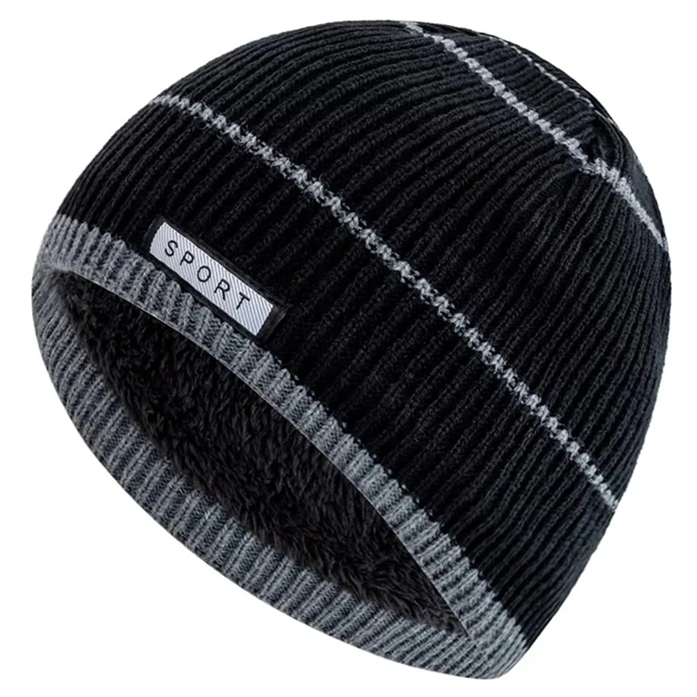 Unisex New Designer Winter Hats Cap Plush Fur Lined Streetwear Warm Beanies For Man Woman Casual Winter Ski Knitted Hats