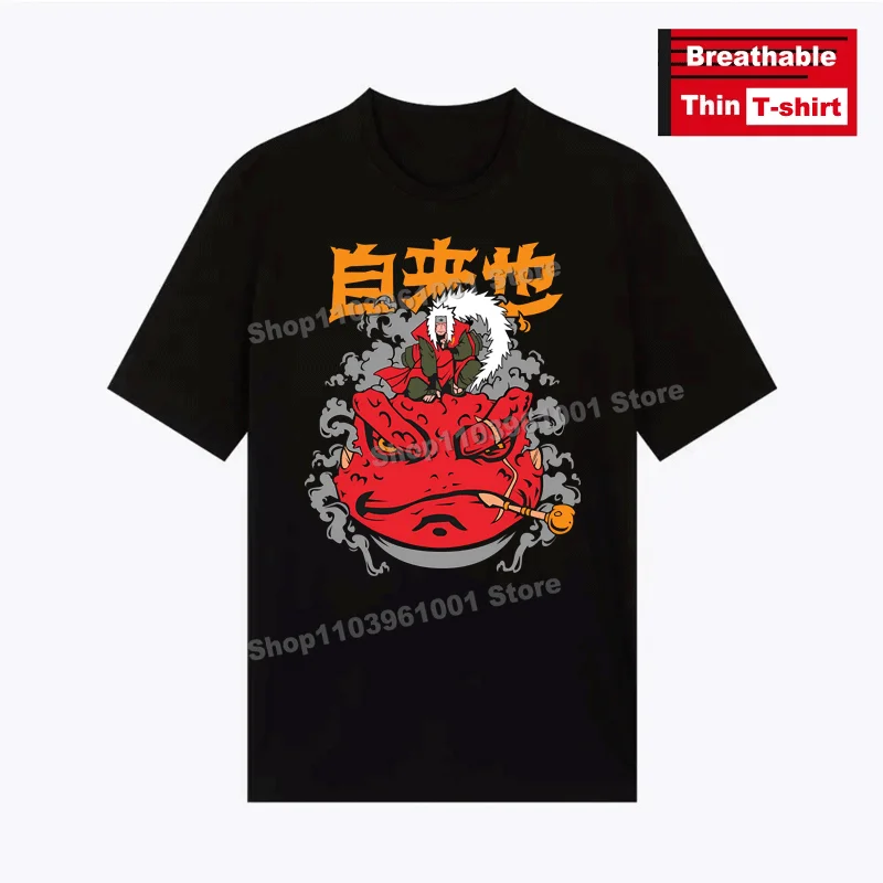 

Japanese Popular Anime Printed - Jiraiya & Toad T-shirts y2k Harajuku Street Men Women Short Sleeve Tees Breathable Thin T-shirt