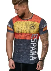 New Breathable Jersey Germany Spain Sweden Portugal Russia Soccer Men's Sports Graphic Print 3D T-Shirt Crew Neck Short Sleeve