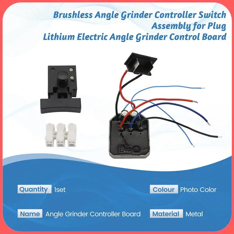 

AA89-Brushless Angle Grinder Controller Switch Assembly For Dayi Plug Lithium Electric Angle Grinder Control Board