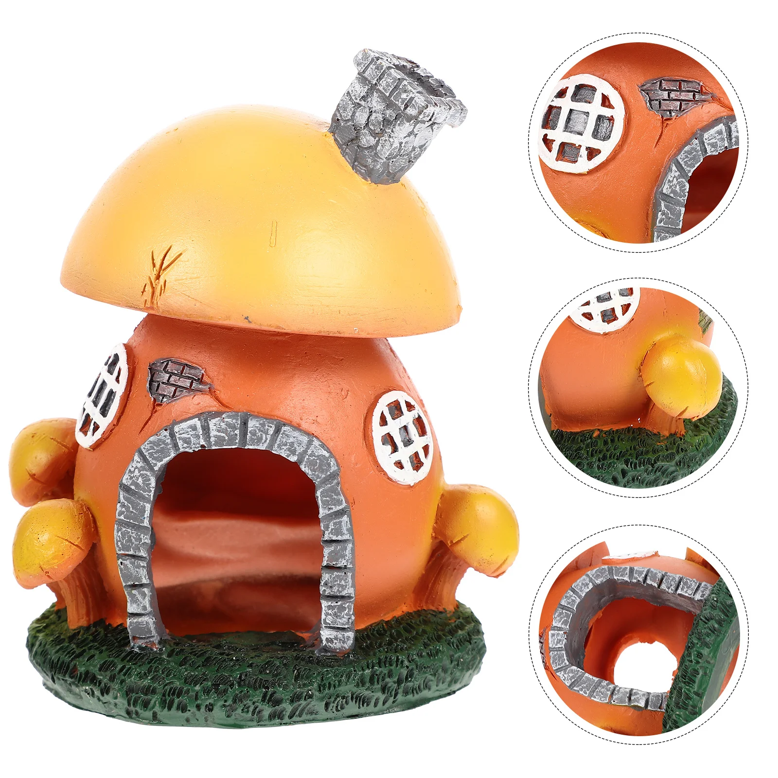 

Resin Mushroom Aquarium Decoration Simulated Fish Tank Shelter Landscape Ornament Natural Aquarium Hideout