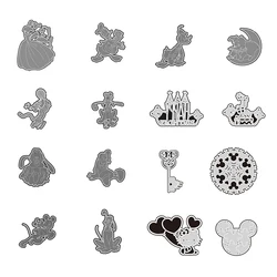 Disney Character Metal Cutting Die is Suitable For Festival DIY Scrapbook Album 3D Greeting Card Decoration Princess Mickey 2023