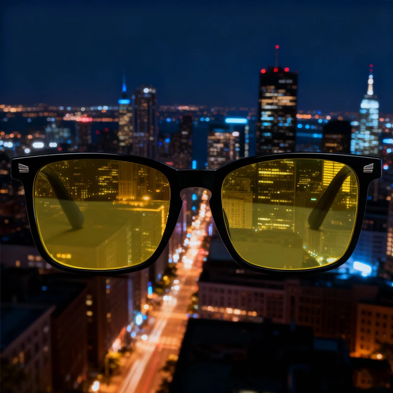 

Vintage Night Vision Sunglasses Men Women 2025 Luxury Brand Square Anti Blue Light Computer Gaming Eyeglasses Glasses Shades