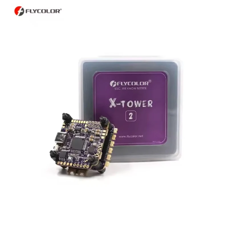 Flycolor X-TOWER 2 F7 60A 4 in 1 ESC Flying Tower/Stack  FPV Bluetooth to Adjust Parameters LED Flight Control