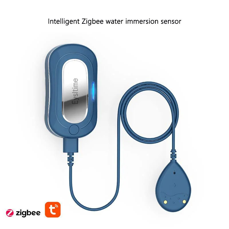 Tuya Zigbee Intelligent Water Leakage Sensor Toilet Anti Overflow Water Immersion APP Alarm View Rechargeable Level Detector