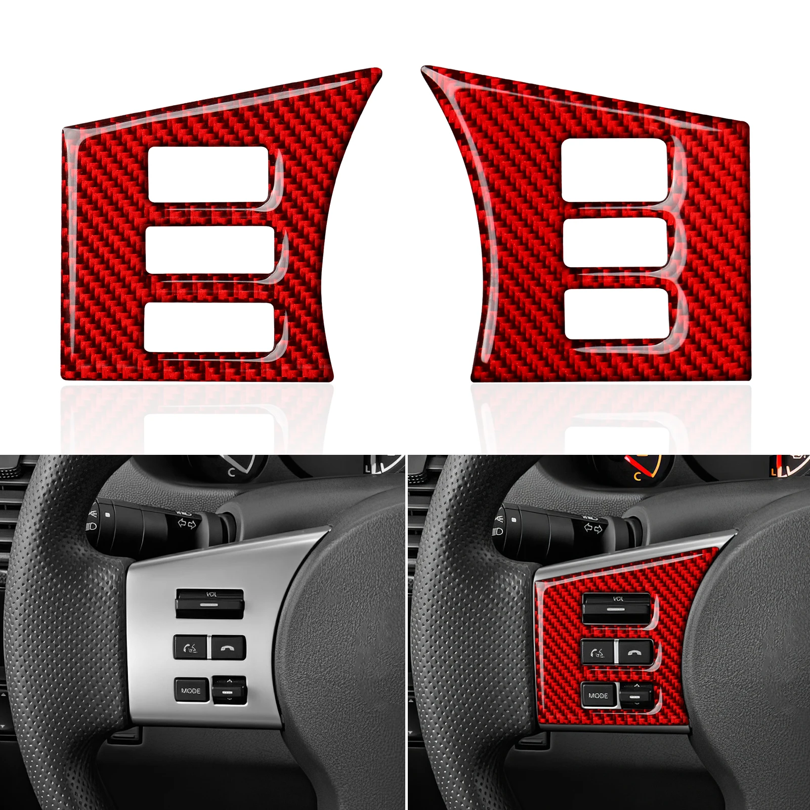 Carbon Fiber Interior Sticker. Car Steering Wheel Panel. For Nissan Frontier Pathfinder Xterra. For Suzuki Equator Accessories. - view 5