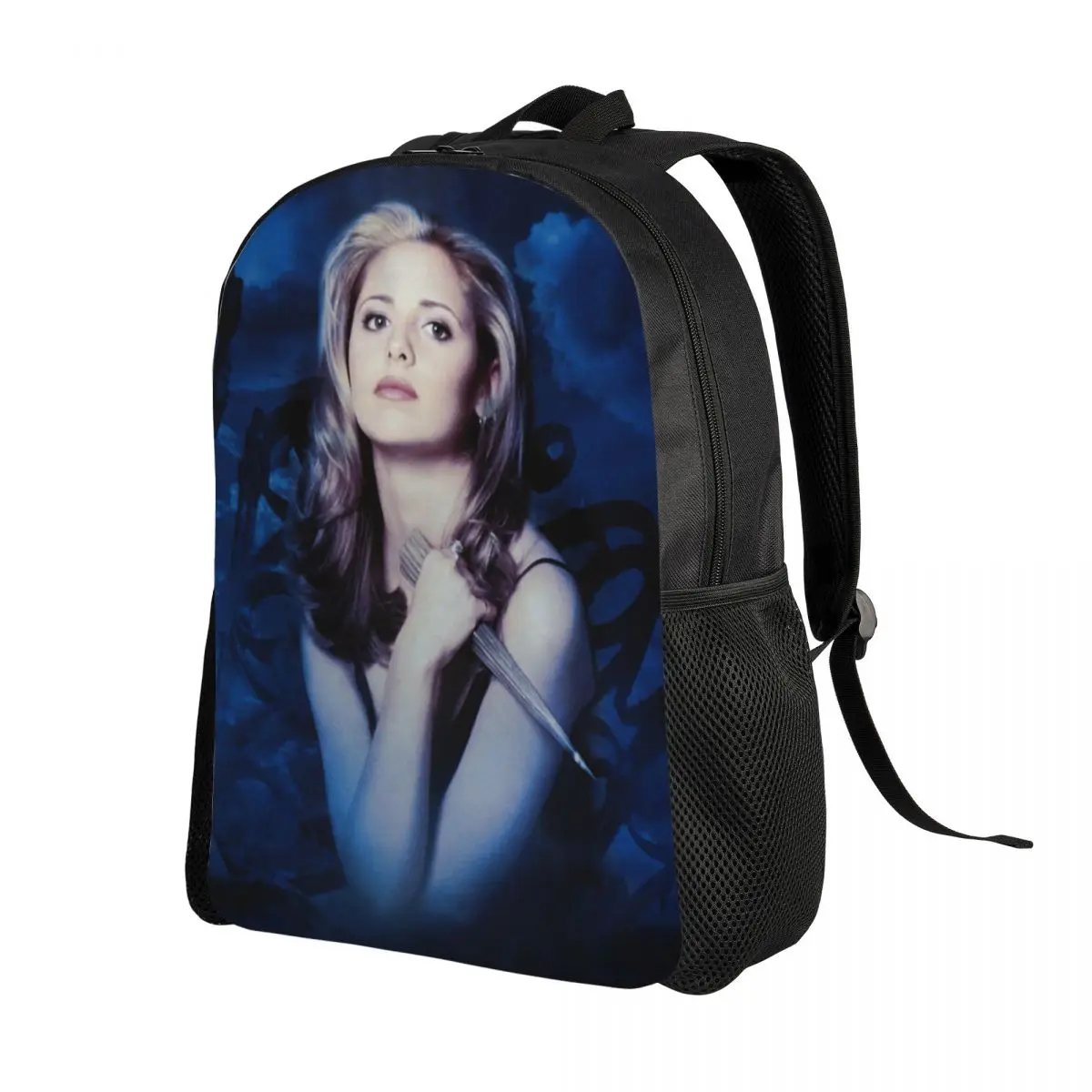 Customized Buffy The Vampire Slayer Backpack Women Men Fashion Bookbag for School College Supernatural Horror TV Show Bags