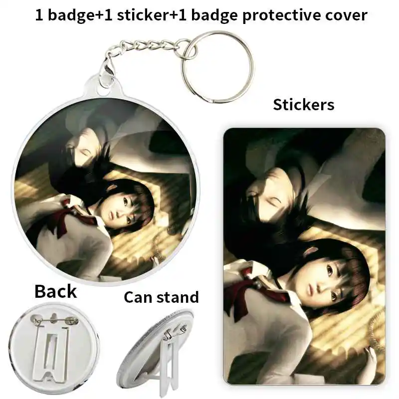 Fatal Frame Game Anime Character Badge Brooch anchor Peripherals Pin School bag Fandom Birthday present Cosplay 58mm