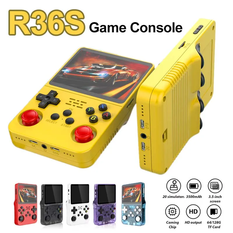 

Retro Video Game Console R36S Open Source Portable Pocket Video Player 3.5 Inch IPS Screen Linux System Handheld Game Console